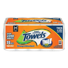 2-ply paper towels in orange pack, 150 sheets per roll, 15 rolls