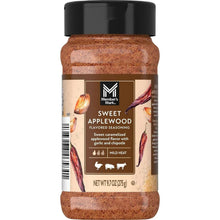Sweet Applewood seasoning blend bottle with brown speckled seasoning and black cap