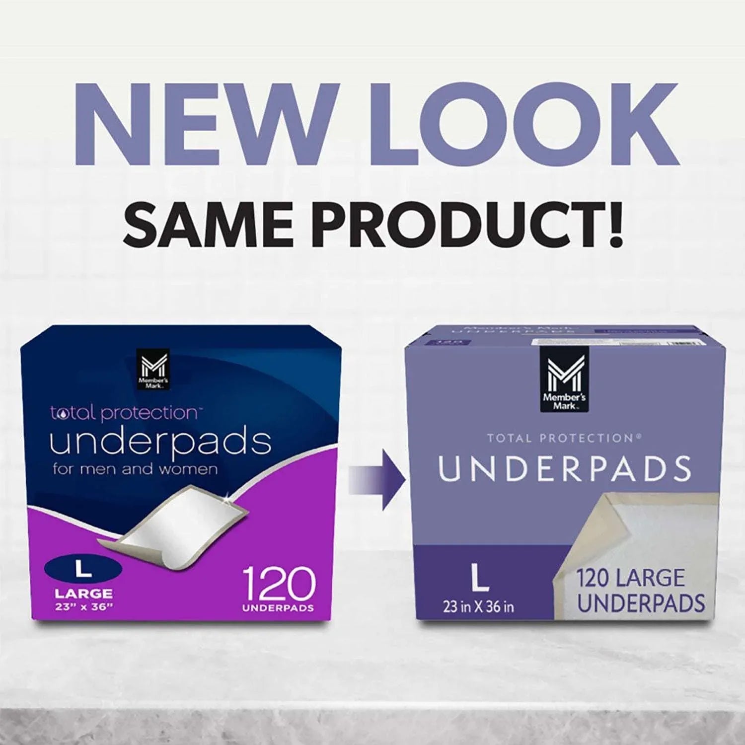Member's Mark Total Protection Underpads, Large, 120 ct. - USA MEGA SHOP