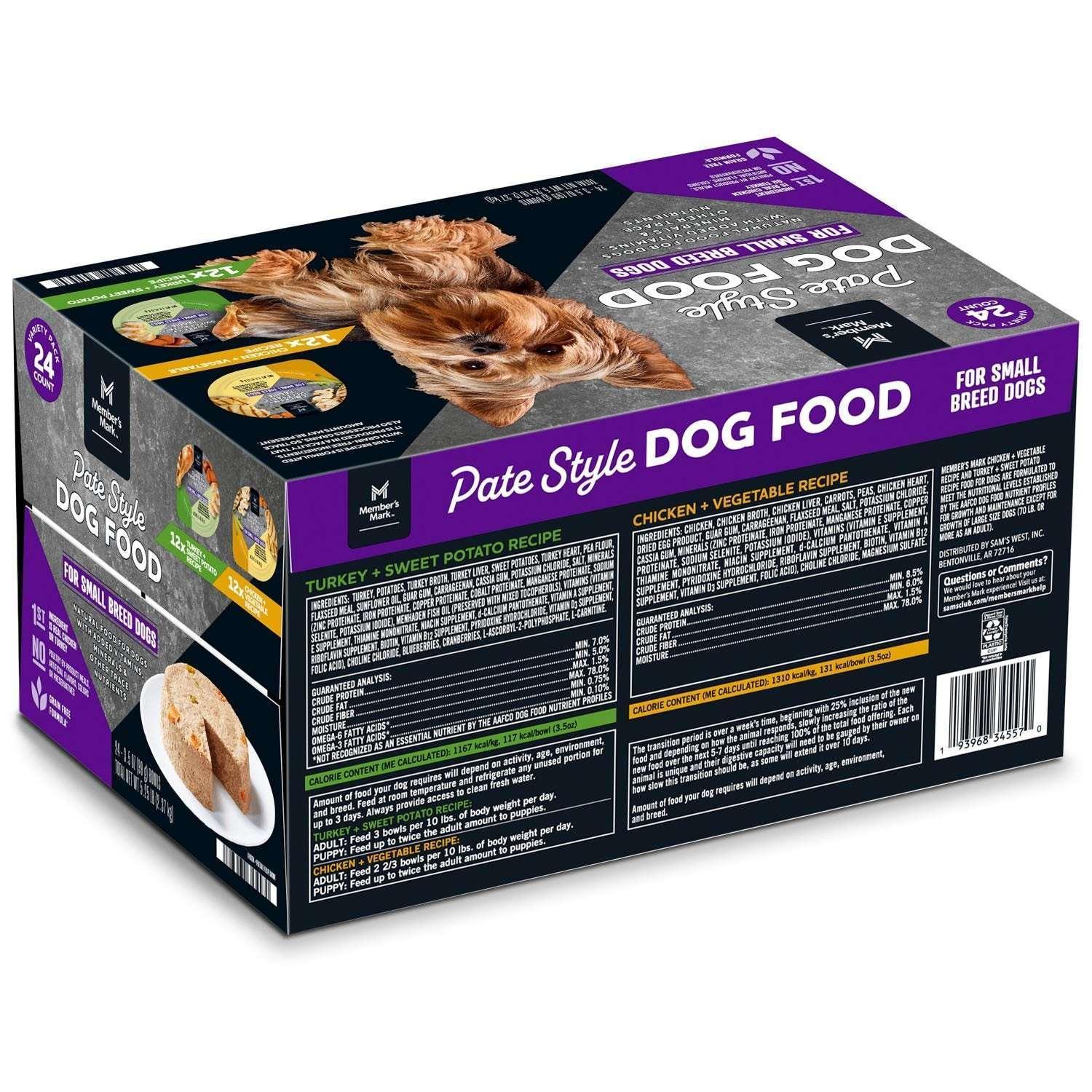 Member’s Mark Variety Pack, Small Breed Pate Style Dog Food, 3.5 oz., 24 ct.