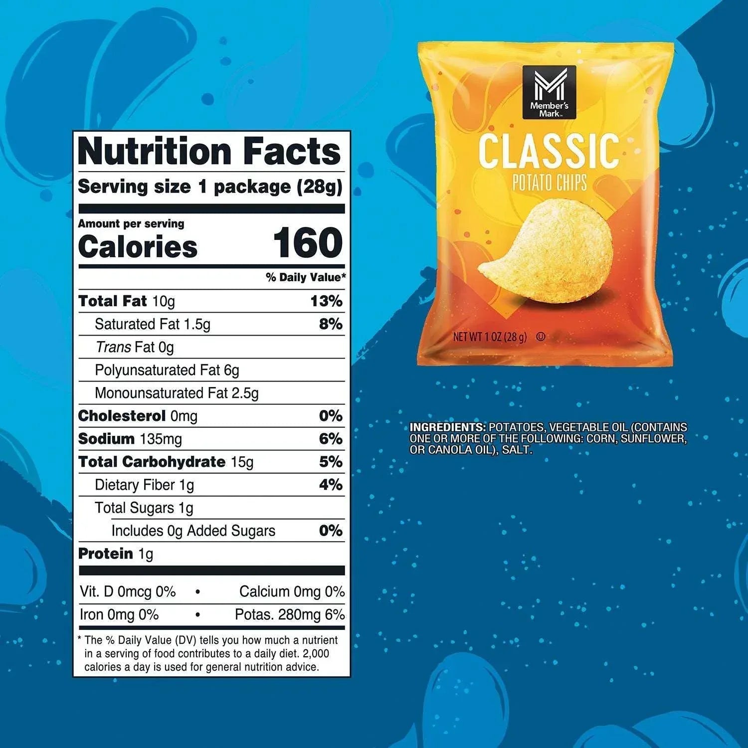 Member's Mark Variety Pack Potato Chips, 1 oz., 42 pk.