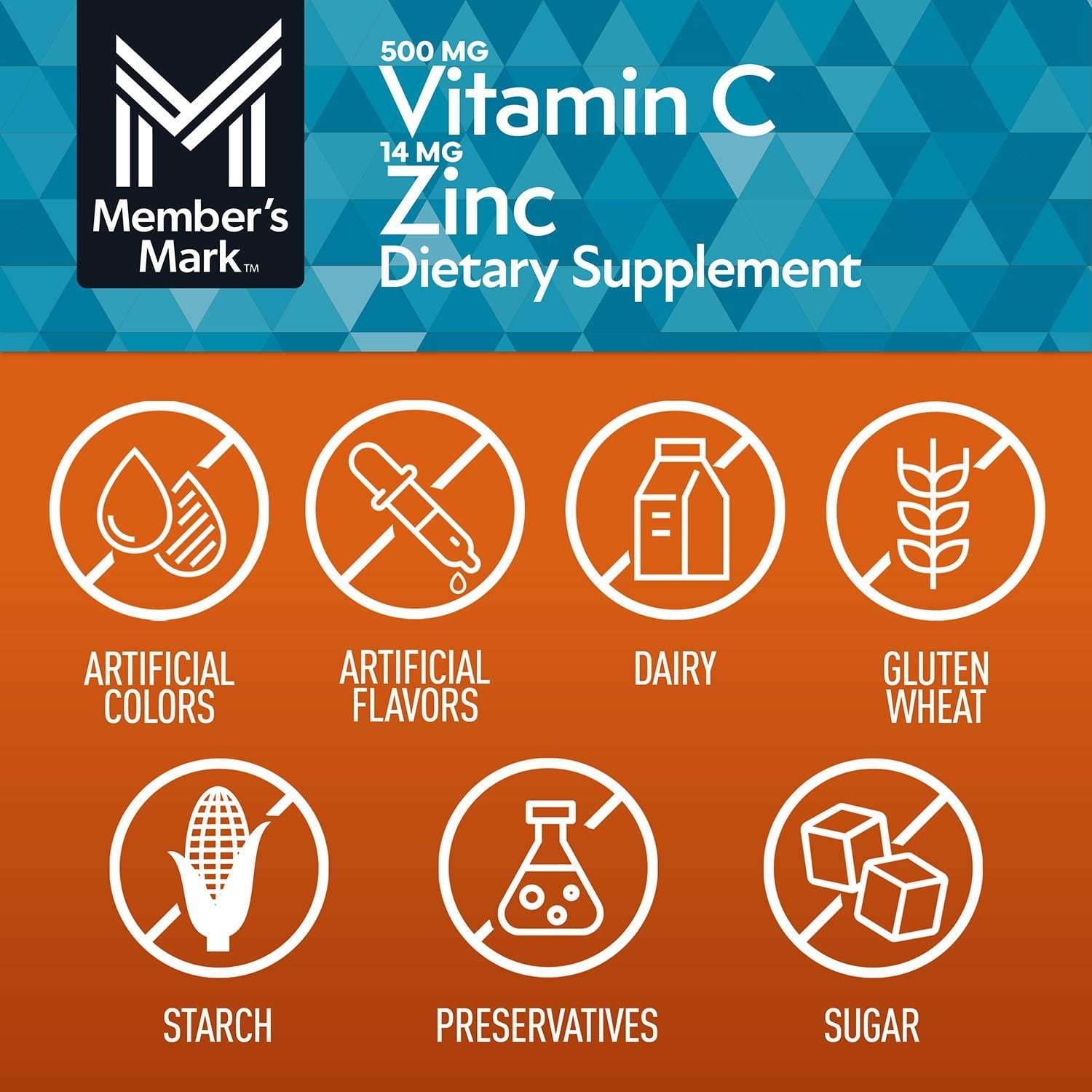 Member's Mark Vitamin C with Zinc Capsules, 400 ct.
