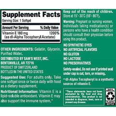 Member's Mark Vitamin E Softgels, 180 mg, 500 ct.