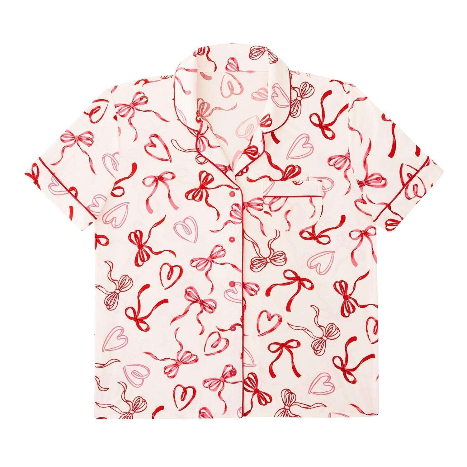 Member's Mark Women's Valentines Notch Collar Pajama Set
