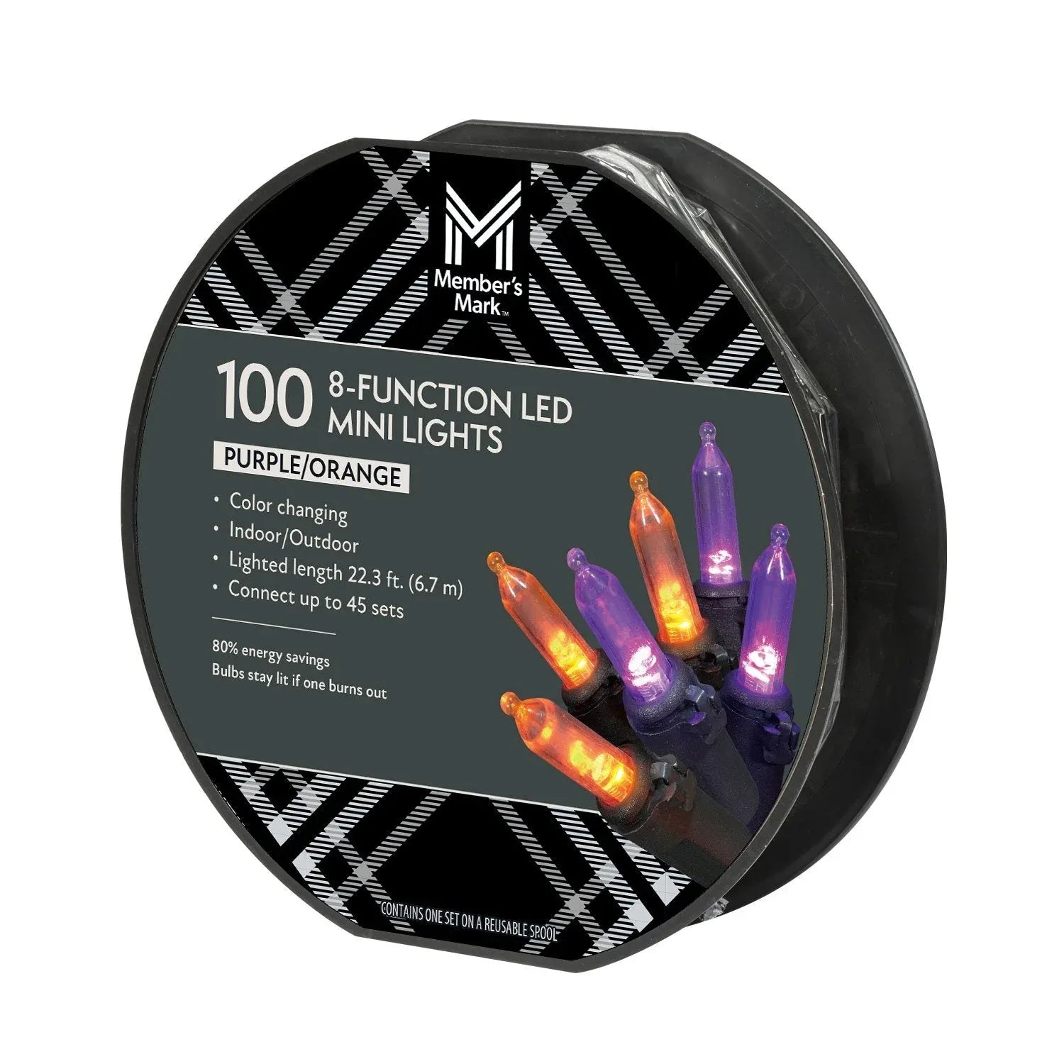 Member's Mark 100ct Halloween Color Changing Mini LED Lights, 22.3' Lighted Length - USA MEGA SHOP