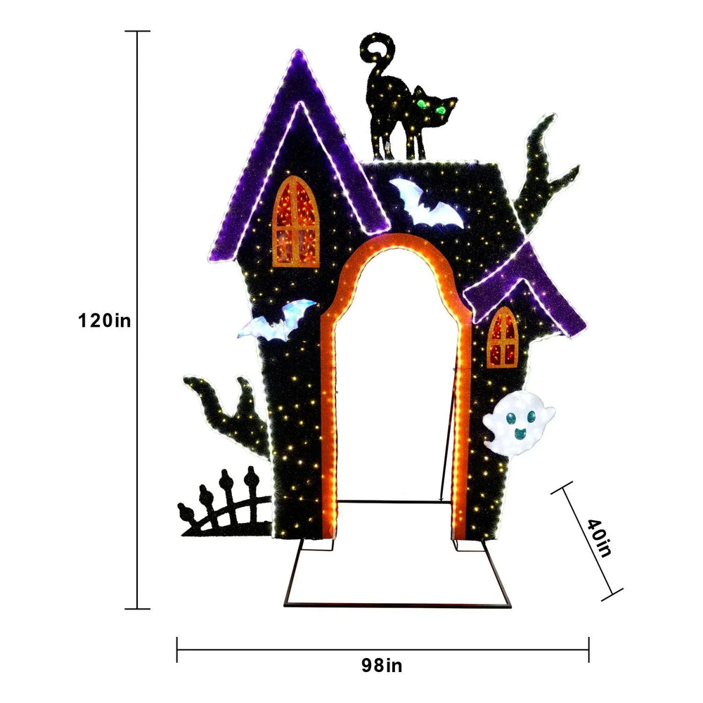 Member's Mark 10' Pre-Lit Haunted House Arch - USA MEGA SHOP