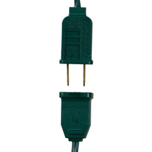 Green LED light plug connector with two prongs