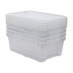 Member's Mark 13 Quart Clear Storage Containers, 10.9" D x 16.4" W x 6.4" H, 4-Pack