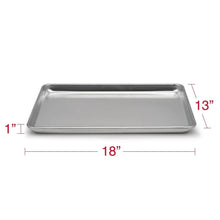 Aluminum sheet pan with 18 in x 13 in measurements