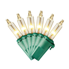 LED mini light bulbs in a green holder, warm white glowing tips