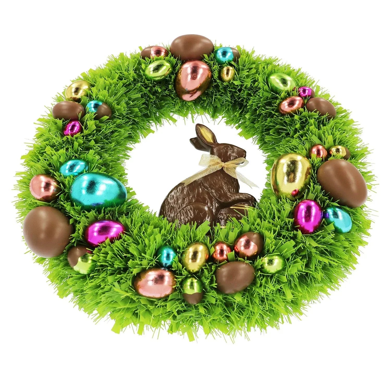 Member's Mark 24" Chocolate-Style Bunny Tinsel Wreath - USA MEGA SHOP