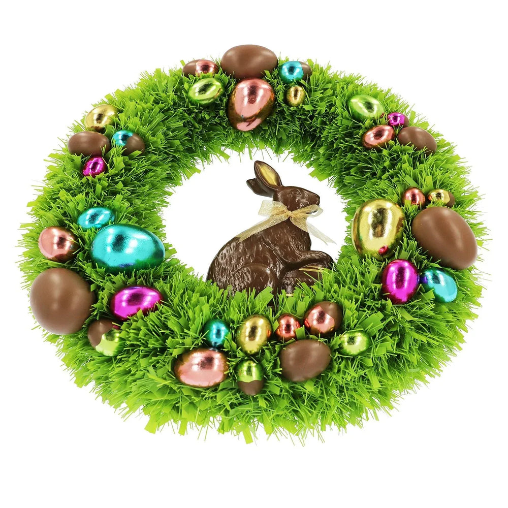 Member's Mark 24" Chocolate-Style Bunny Tinsel Wreath - USA MEGA SHOP