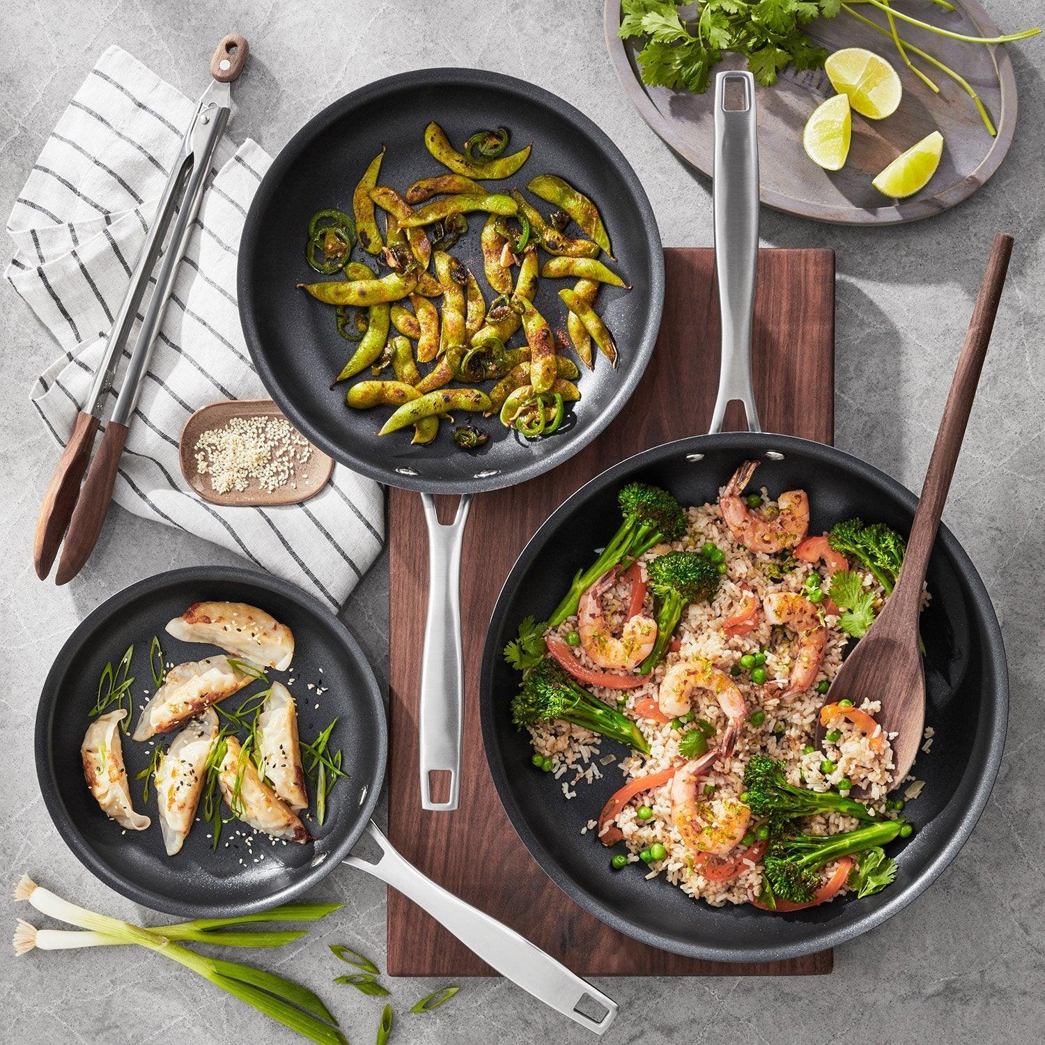 Member's Mark 3-Piece Hard Anodized Fry Pan Set