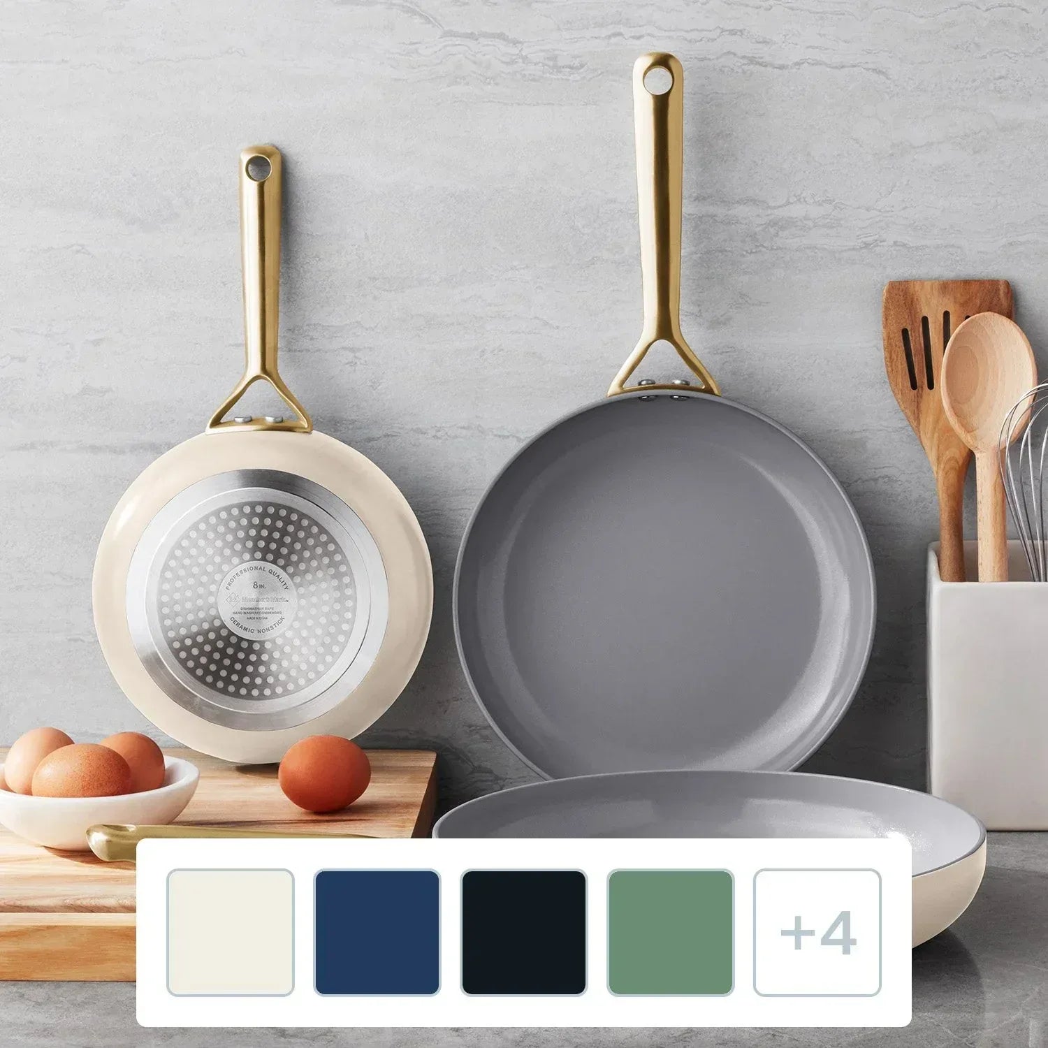 Member's Mark 3-Piece Modern Tri-ply Fry Pan Set