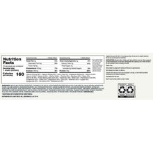 High protein nutritional shake chocolate nutrition facts panel on back of carton