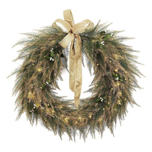 Member's Mark 32" Pre-Lit Cypress Wreath with Gold Shimmer