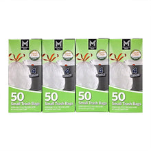 4-gallon drawstring small trash bags box, Fresh Clean scent, 50 count packs