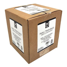 Small trash bags carton with “Fresh Clean” label on brown shipping box