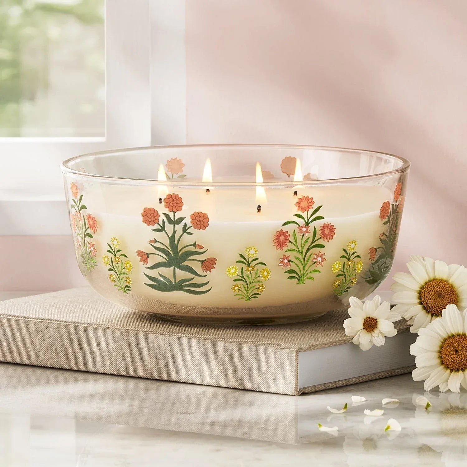 Member's Mark 4-Wick Floral Candle, 28 oz.