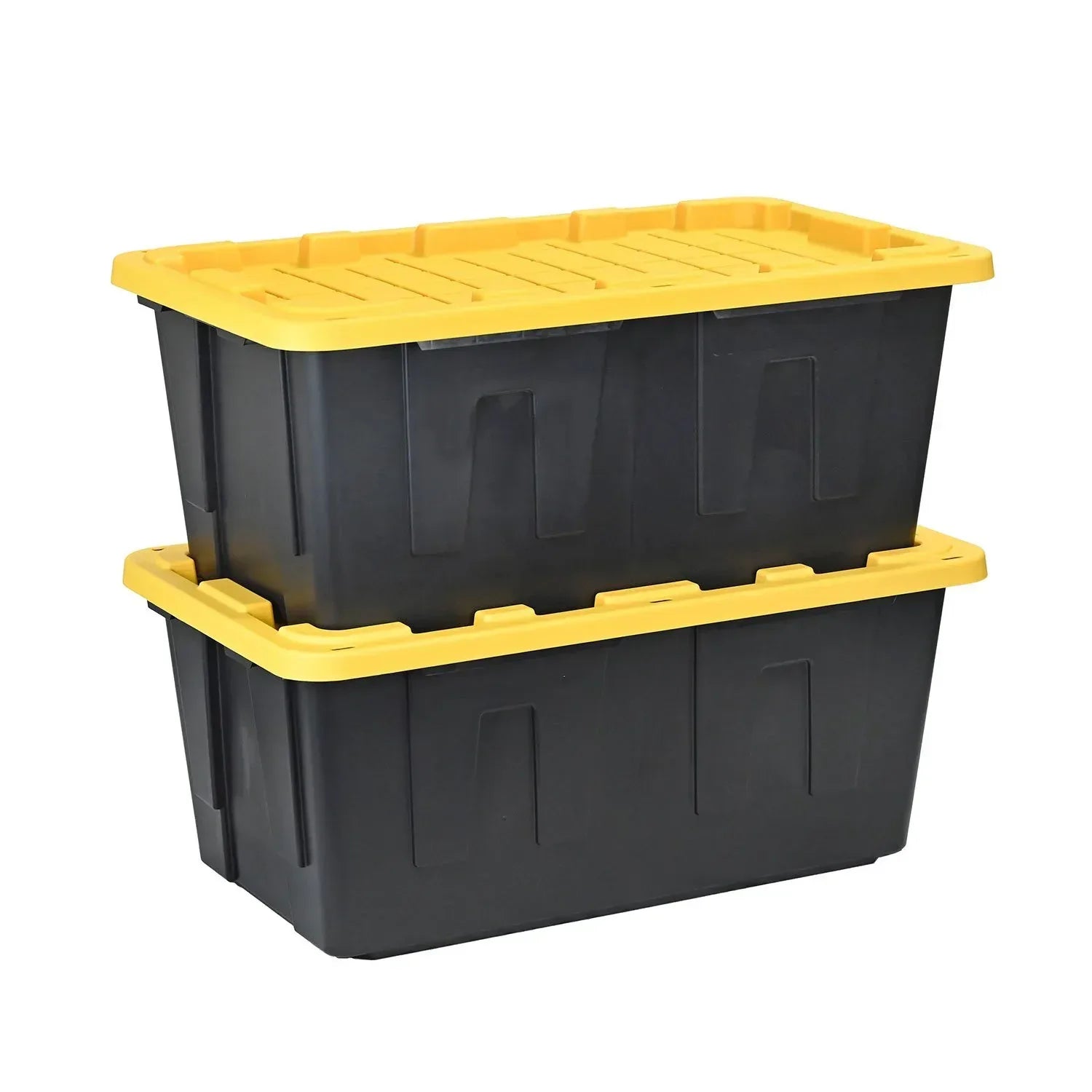 Member's Mark 40 Gallon Heavy-Duty Black and Yellow Storage Tote, 22.0" D x 38.2" W x 16.4" H, 1 pack or 2 pack