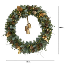 Member's Mark 48" Pre-Lit Holiday Wreath with Bells