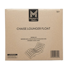 Member's Mark chaise lounger float retail box, 14+