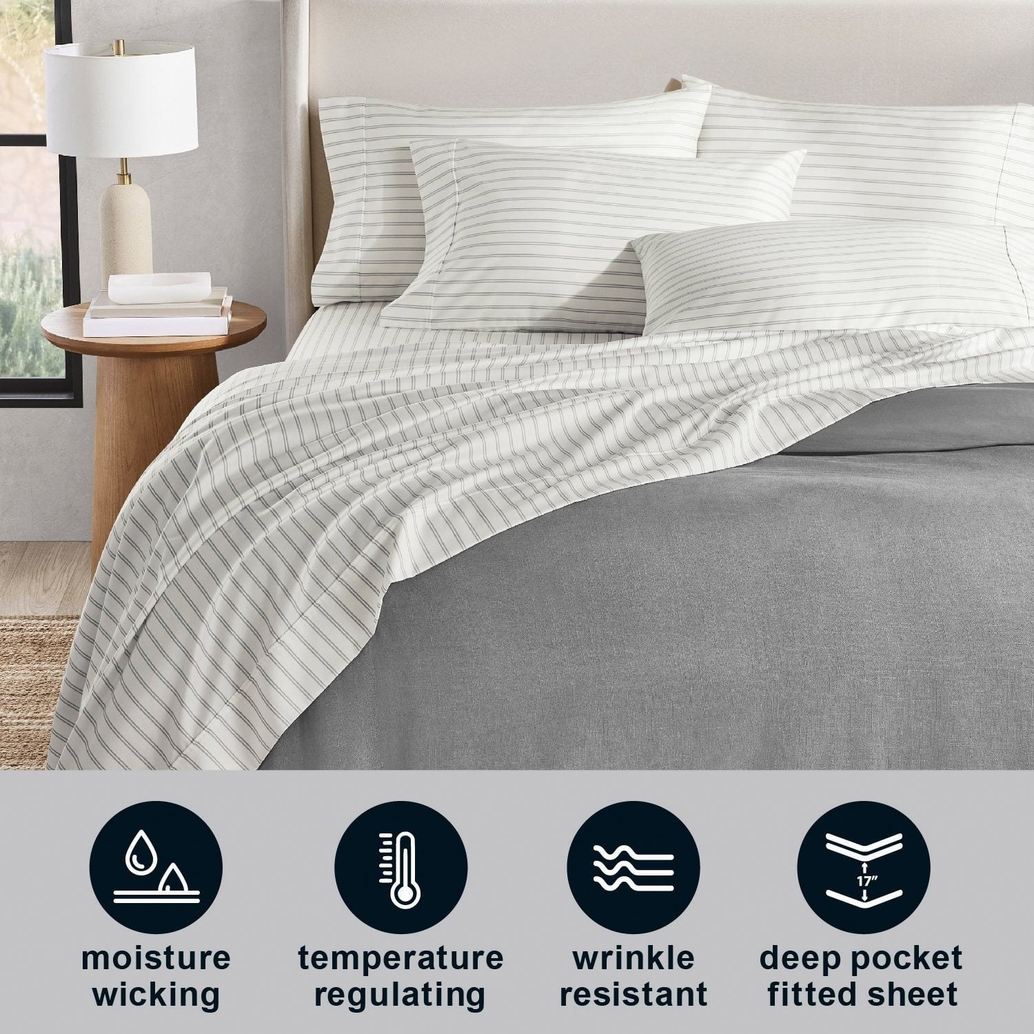 Member's Mark 500-Thread-Count Performance Printed Sheet Set, Assorted Sizes