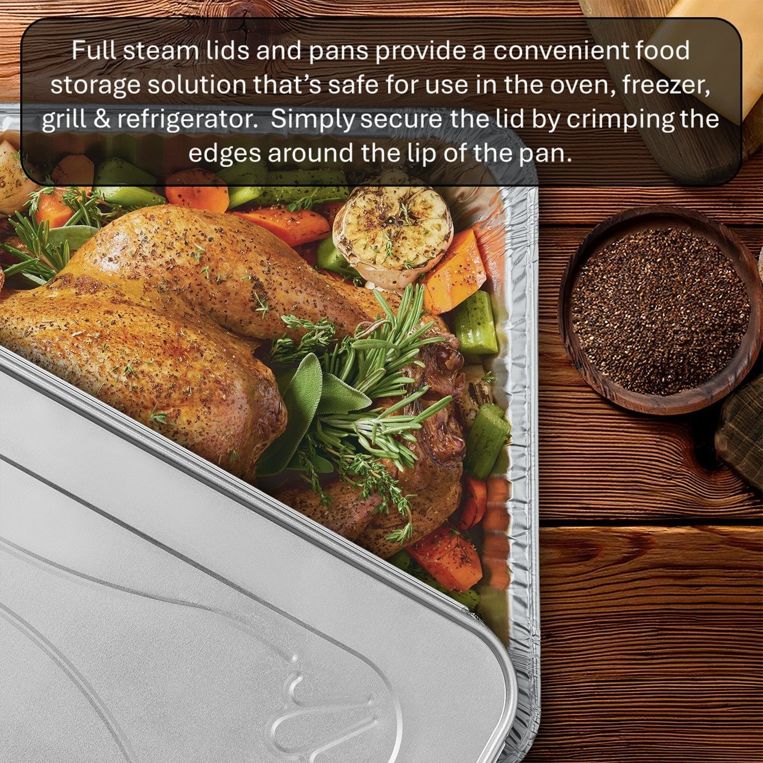 Member's Mark Aluminum Steam Table Pan Lids, Full Size 15 ct.