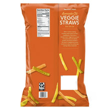 Avocado oil veggie straws sea salted snack bag, back view with nutrition panel