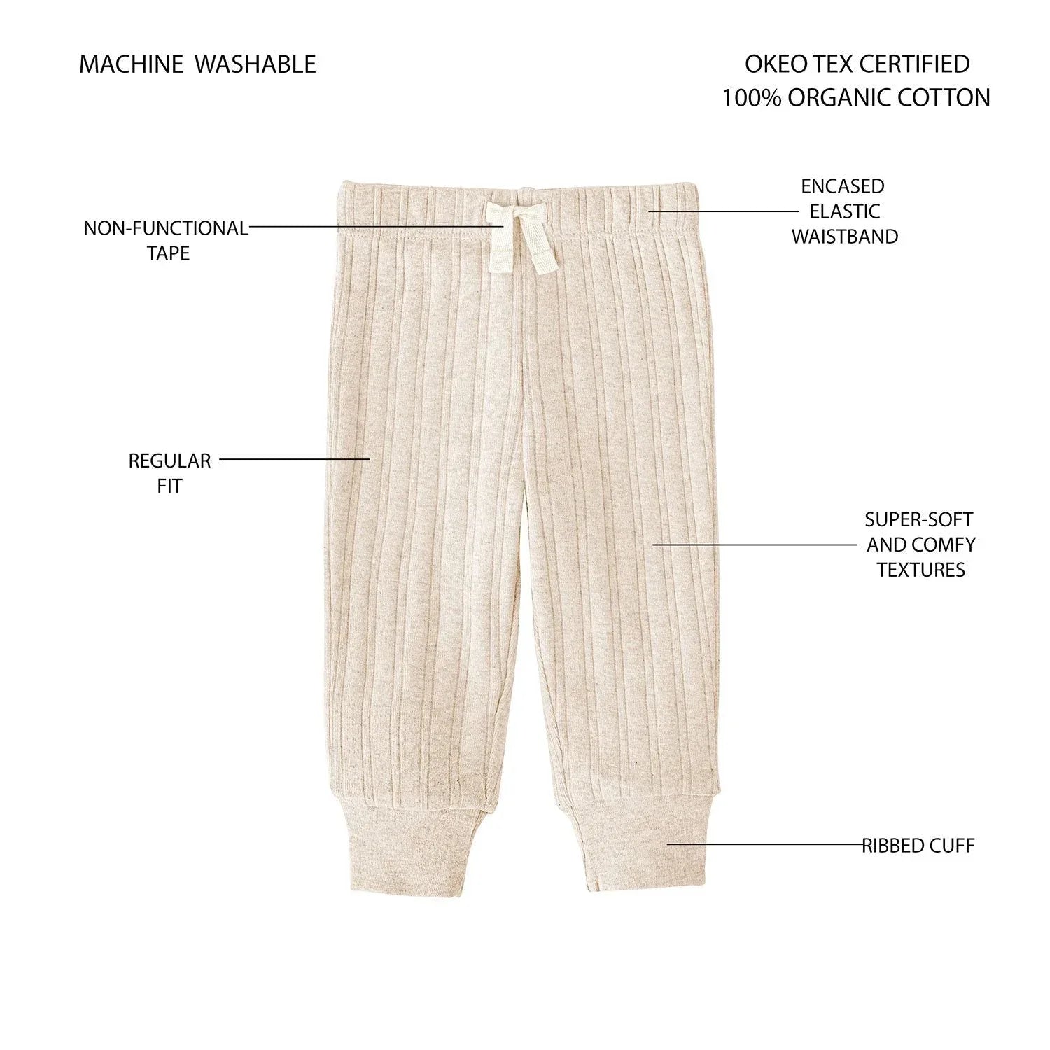 Member's Mark Baby 3-Pack Organic Cotton Rib Pant - USA MEGA SHOP