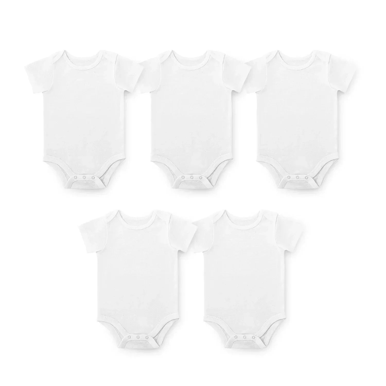 Member's Mark Baby 5-Pack Organic Cotton White Bodysuit
