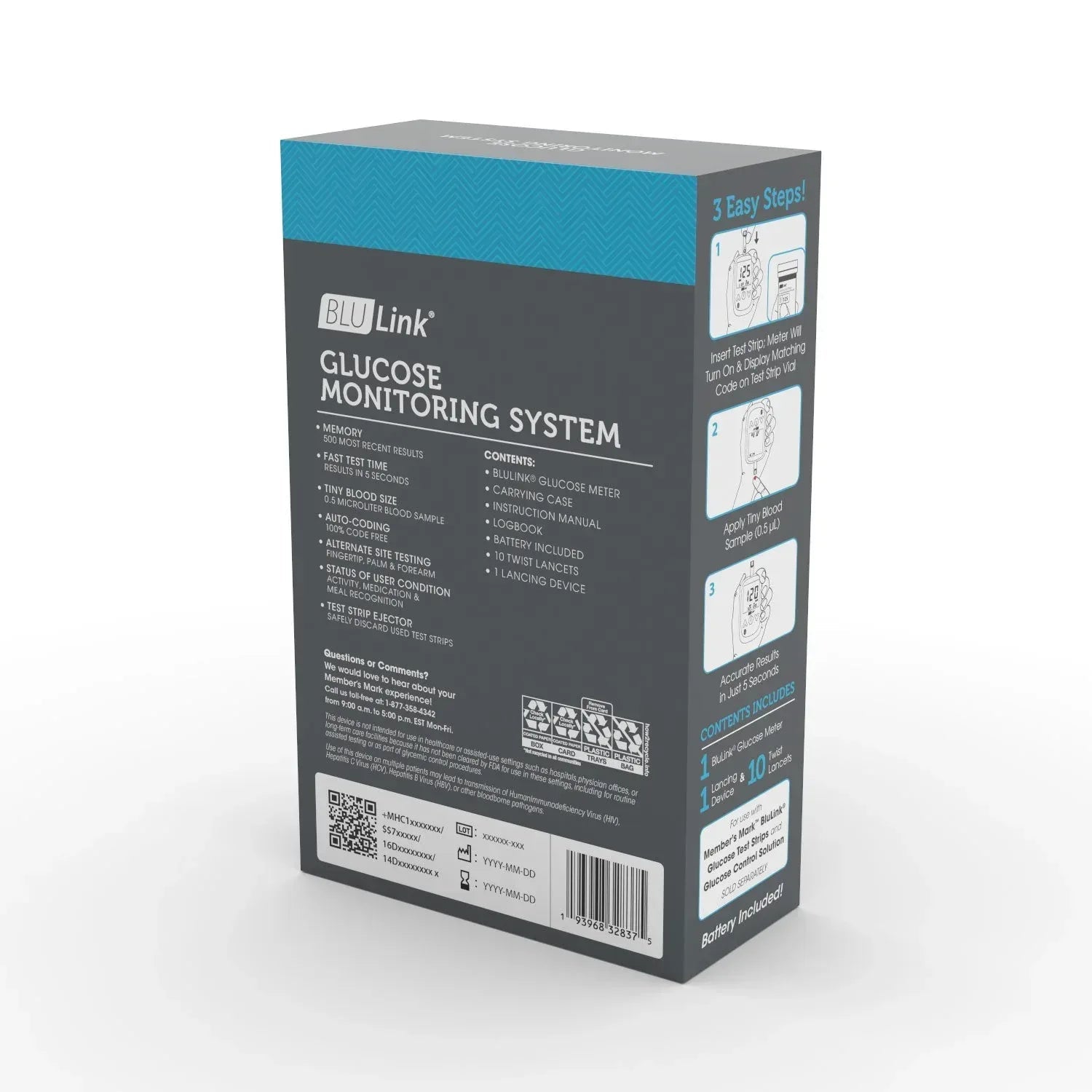 Member's Mark BluLink Bluetooth Glucose Monitoring System