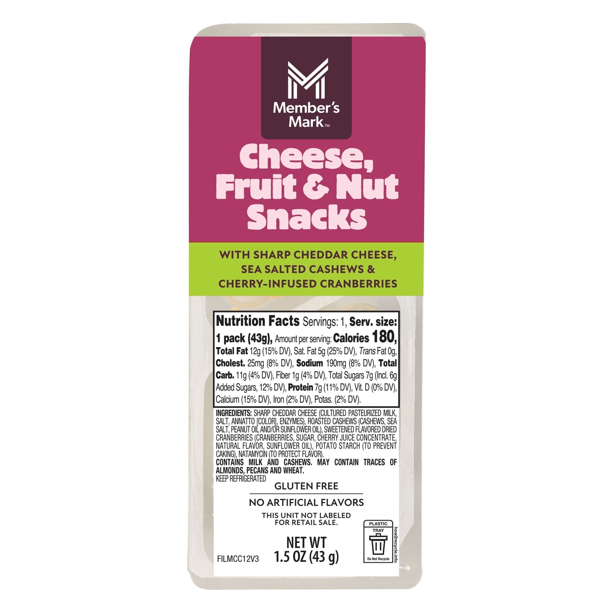 Member's Mark Cheese, Fruit and Nut Snacks, 12 pk.