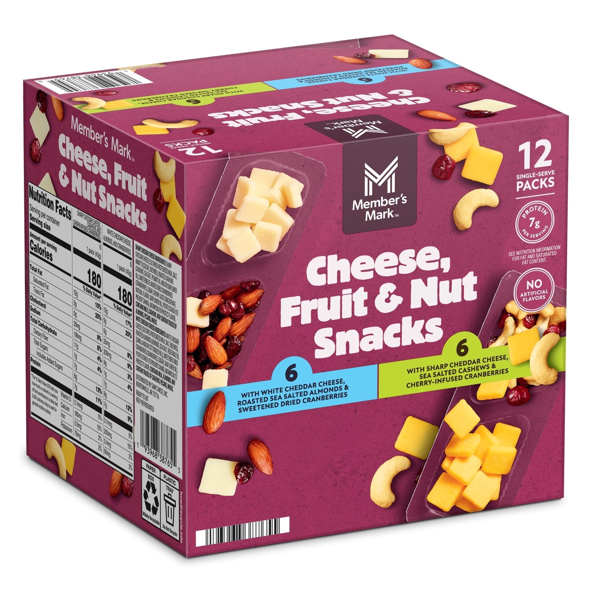 Member's Mark Cheese, Fruit and Nut Snacks, 12 pk.