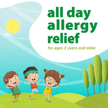 All day allergy relief graphic for ages 2 years and older