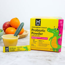 Children’s daily probiotic powder box with unflavored stick pack
