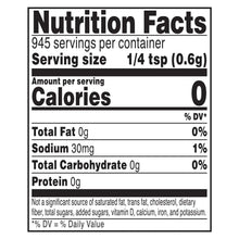 Nutrition Facts panel: serving size 1/4 tsp (0.6 g), calories 0