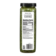 Chopped chives seasoning jar back label with nutrition facts and ingredients