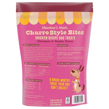 Back label of pink dog treat pouch with feeding guidelines, calorie and guaranteed analysis