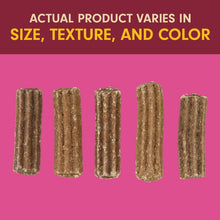 Brown textured dog treat sticks