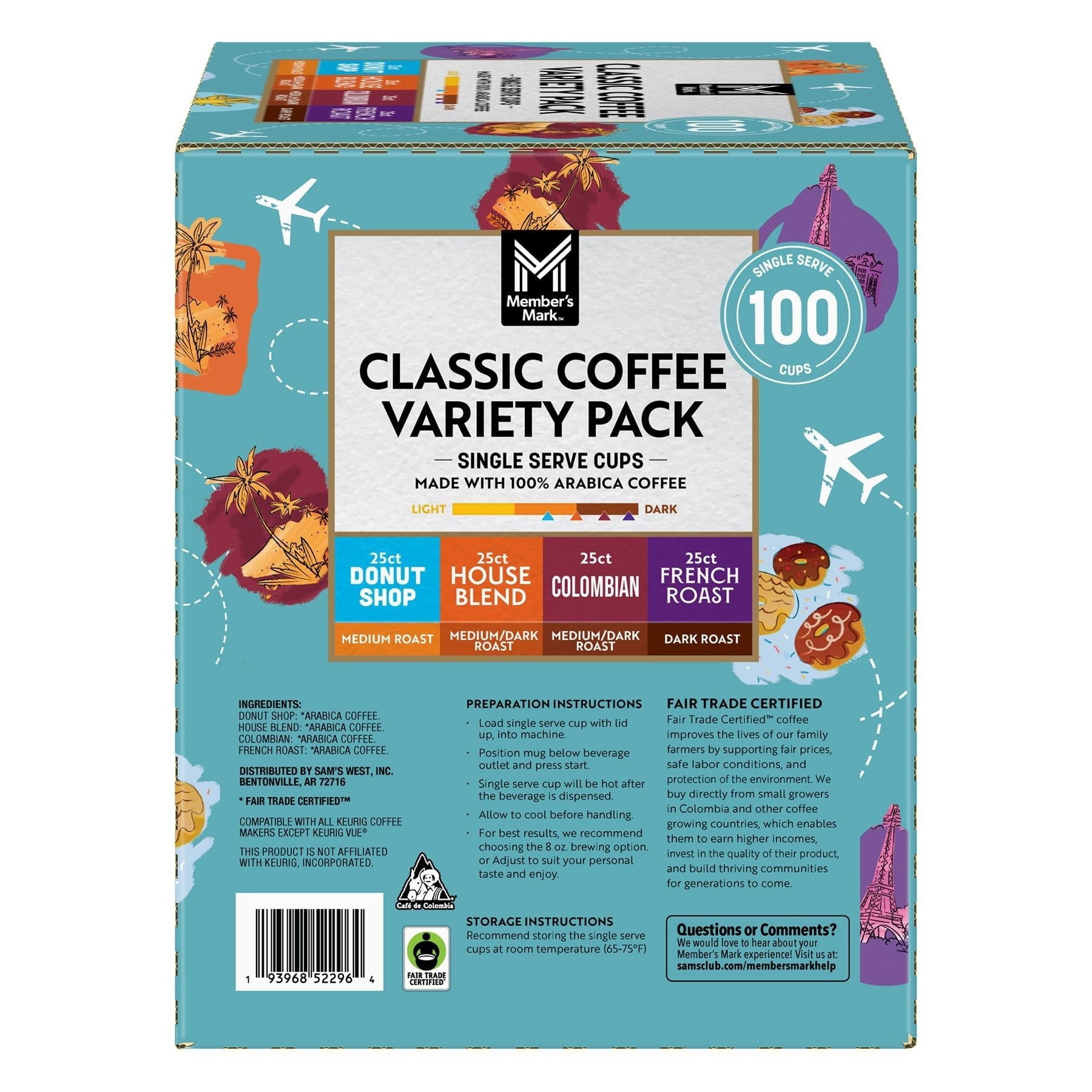 Member's Mark Classic Coffee Pods, Variety Pack, 100 ct.