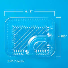 Member's Mark Clear 2-Compartment Nacho Trays 6.5" x 5", 200 ct.