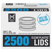 Clear plastic portion lids, 1 oz, for disposable cups; bulk pack of 2500
