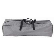 Gray club chair storage bag with black carry straps
