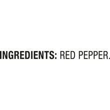 Ingredients label reading "RED PEPPER"