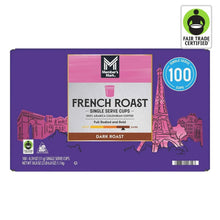 Coffee pod box, French roast single-serve cups, dark roast, 100 count