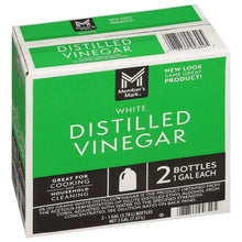 Distilled white vinegar carton pack with two 1-gallon bottles, green label