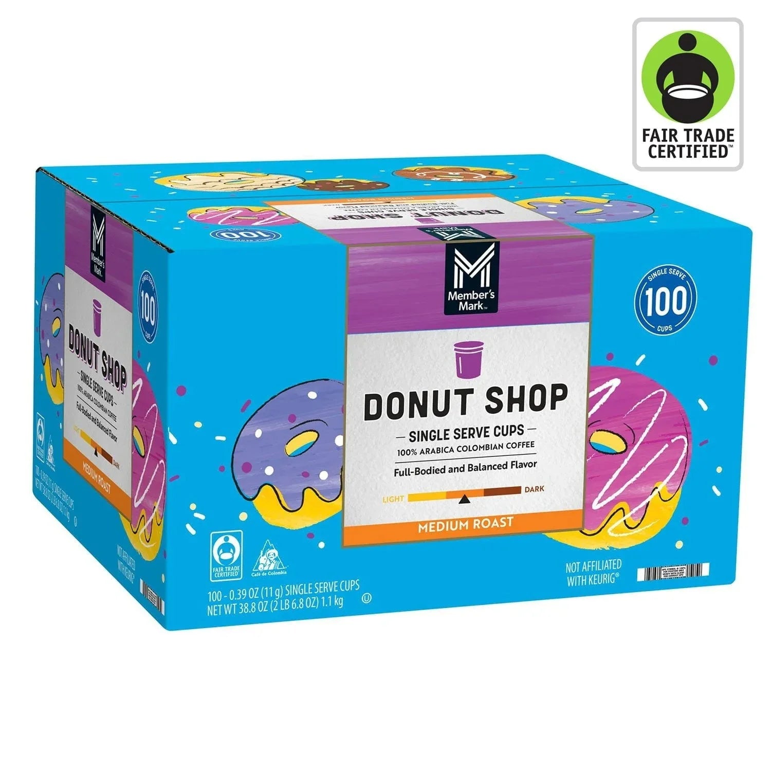 Memberâ€™s Mark Donut Shop Medium Roast Coffee Pods, 100 ct. - USA MEGA SHOP