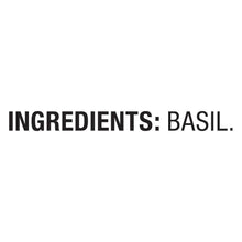Ingredients label reading "INGREDIENTS: BASIL"