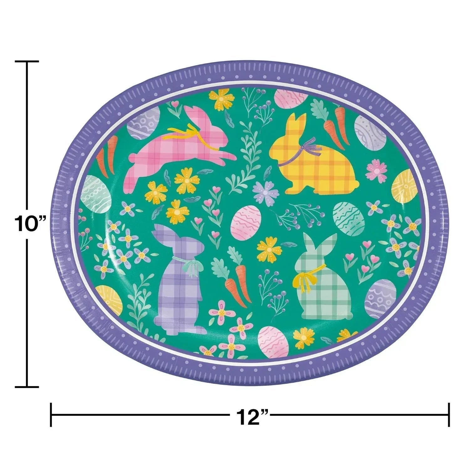 Member'S Mark Easter Oval Paper Plates, 10" X 12" (50 Ct.)